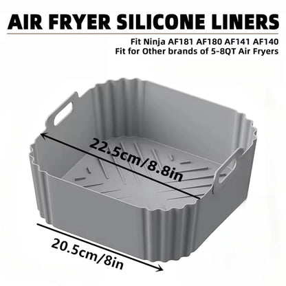 Molde de silicona para freidora de aire antiadherente  y reutilizable de 22,5 cm