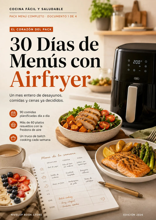 Planificador 30 Días de Menús con Airfryer